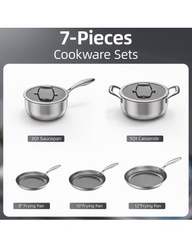 Juego de Utensilios de Cocina COOKER KING 7 Piezas Acero Inoxidable