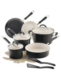 Juego de 13 Piezas de Ollas y Sartenes Antiadherentes Rachael Ray
