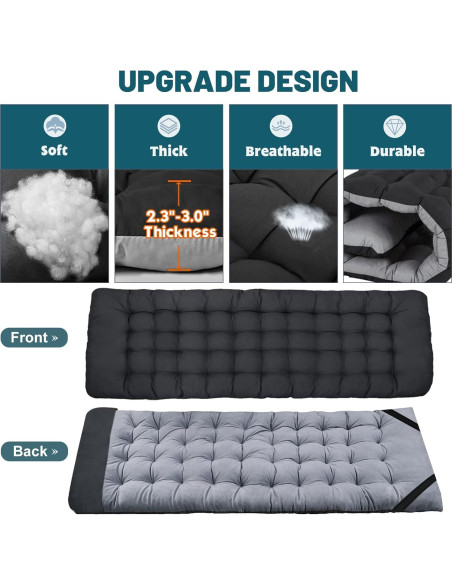 Cama de Camping Plegable NAIZEA con Colchón 190x71 cm