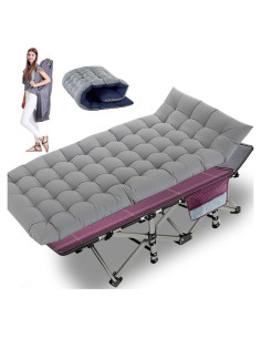 Cama de Camping Plegable Alta Resistencia con Colchón Removible