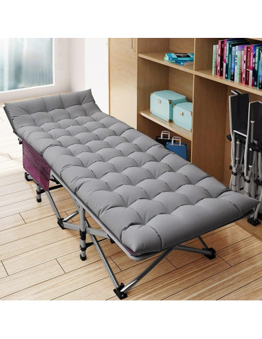 Cama de Camping Plegable Alta Resistencia con Colchón Removible