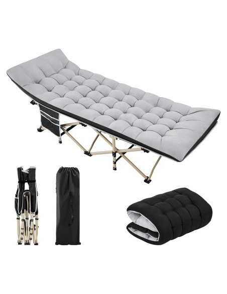 Cama de Camping Plegable Yaheetech con Colchón 8 cm y Bolsa Cama de Camping Plegable Yaheetech con Colchón 8 cm y Bolsa