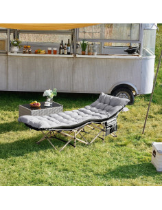 Cama de Camping Plegable Yaheetech con Colchón 8 cm y Bolsa 2