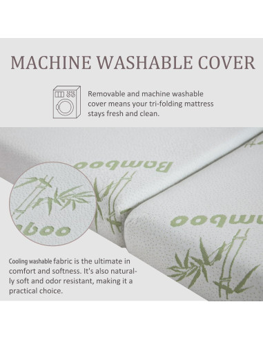 Colchón Plegable SINWEEK Trifold 4 Pulgadas con Bolsa