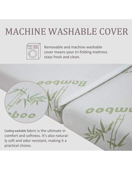 Colchón Plegable SINWEEK Trifold 4 Pulgadas con Bolsa