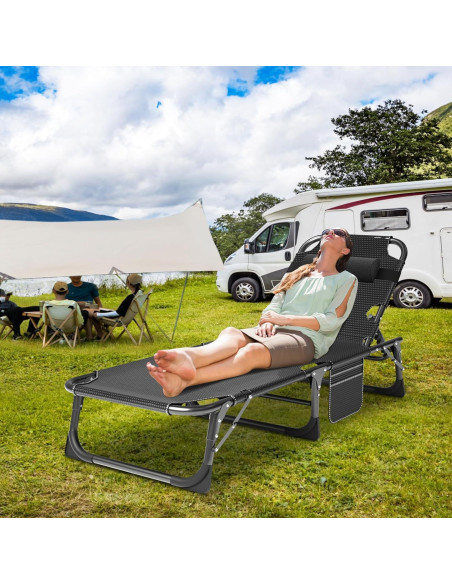 Cama Plegable Slsy para Adultos 5 Posiciones 191x68 cm Cama Plegable Slsy para Adultos 5 Posiciones 191x68 cm