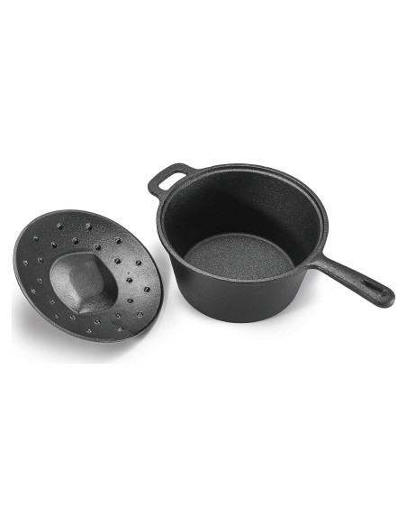 Cacerola de Hierro Fundido 2QT Commercial Chef con Tapa