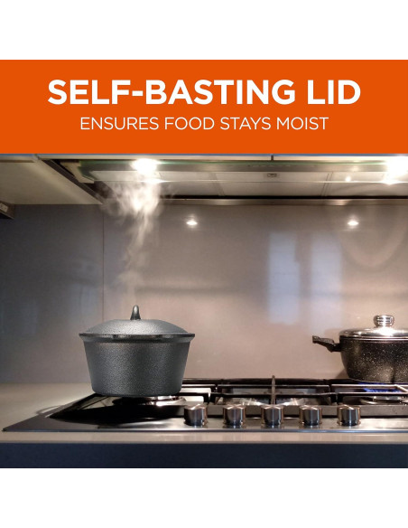 Cacerola de Hierro Fundido 2QT Commercial Chef con Tapa