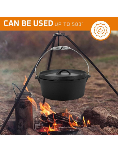 Conjunto de Cocina Camping Bruntmor 7 Piezas Hierro Fundido