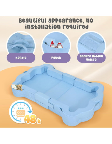 Cama de viaje portátil para niños VC-MSH-046-C azul 140x86 cm