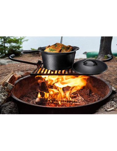 Conjunto de Cocina Camping Bruntmor 7 Piezas Hierro Fundido