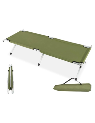 Cama de Camping Plegable VINGLI 188x63.5cm Verde Portátil