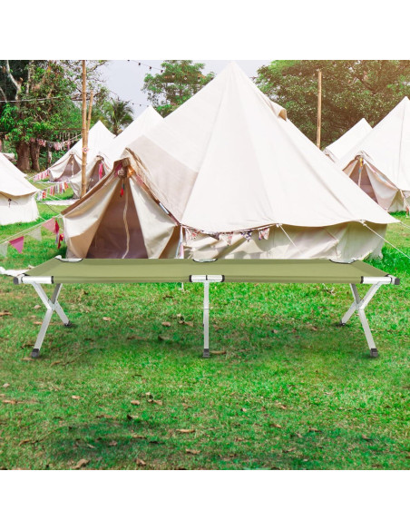 Cama de Camping Plegable VINGLI 188x63.5cm Verde Portátil