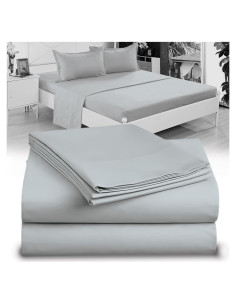 Juego de Sábanas Twin Microfibra 1800 Destiny Gris Claro