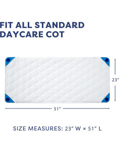 Colchoneta Acolchada Comfyanno para Guarderías 58x130 cm Blanca 2