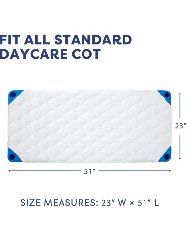 Colchoneta Acolchada Comfyanno para Guarderías 58x130 cm Blanca