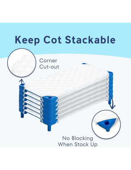 Colchoneta Acolchada Comfyanno para Guarderías 58x130 cm Blanca