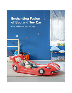 Cama Inflable para Niños QPAU JY001A, 202x115x57 cm, Rojo 2