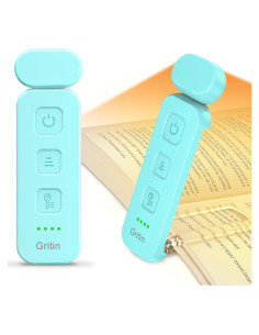 Luz de Lectura Gritin Recargable 3 Temperaturas 5 Brillos Azul