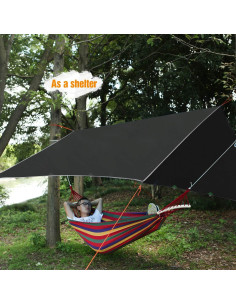 Toldo Impermeable REDCAMP 3x3.6m para Camping y Hamacas 2