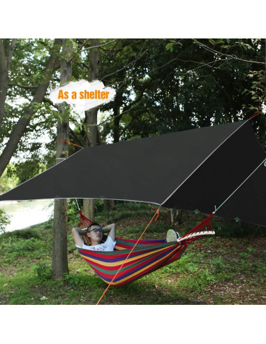 Toldo Impermeable REDCAMP 3x3.6m para Camping y Hamacas