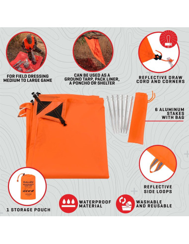 Toldo de Juego Allen Company 1.22m x 1.45m Impermeable Naranja