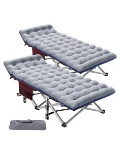 Cama de Camping Plegable ABORON XXL con Almohadilla Suave