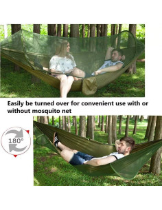 Hamaca Doble KANCOKIT con Toldo Impermeable y Red Mosquitos 2
