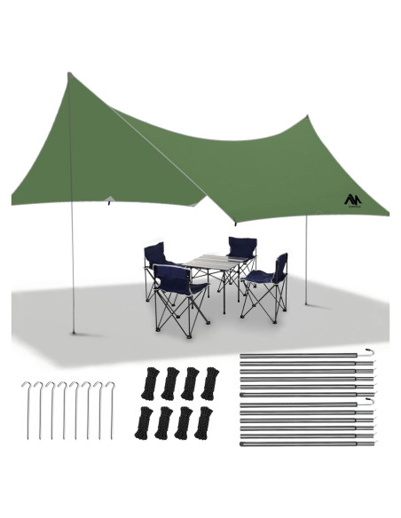Toldo de Camping KANCOKIT Grande 3.05x4.57m Impermeable