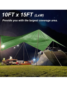 Toldo de Camping KANCOKIT Grande 3.05x4.57m Impermeable 2