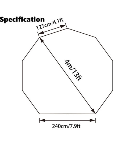 Huella Impermeable DANCHEL 4M para Tienda de Campaña Yurt