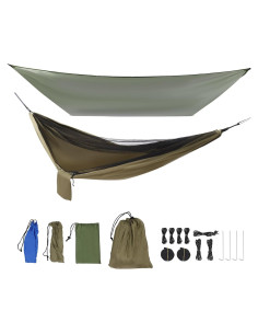 Hamaca de Camping Offabing con Toldo Impermeable 200kg