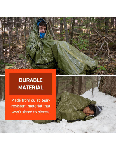 Bivvy de Emergencia S.O.L. Verde 91x213 cm Impermeable
