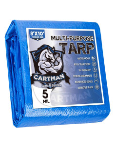 Lona Plástica Azul 5 Mil Cartman 2.44x3.05m Impermeable