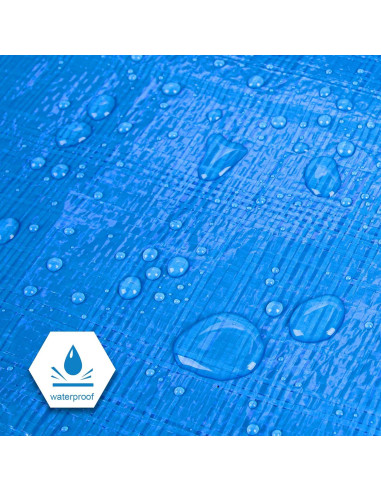 Lona Plástica Azul 5 Mil Cartman 2.44x3.05m Impermeable