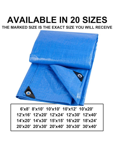 Lona Plástica Azul 5 Mil Cartman 2.44x3.05m Impermeable