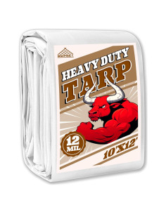 Lona Impermeable MVPNET 3.05x3.66m 12mil Blanca Resistente UV