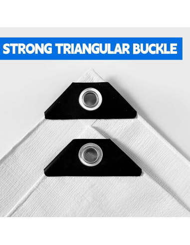 Lona Impermeable MVPNET 3.05x3.66m 12mil Blanca Resistente UV