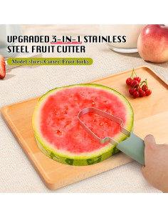 Cortador de Sandía SayBonny 3 en 1 Acero Inoxidable Verde 2