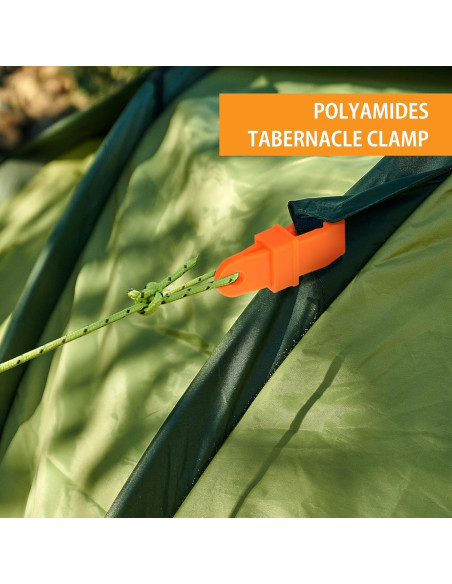 Clips de Lona Outus 20 Pcs Boca de Cocodrilo Anaranjado