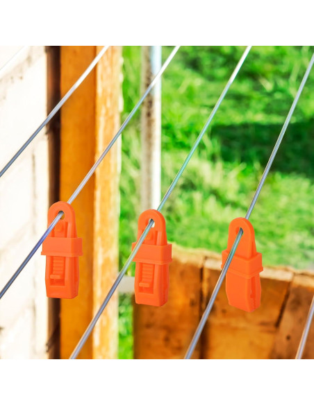 Clips de Lona Outus 20 Pcs Boca de Cocodrilo Anaranjado