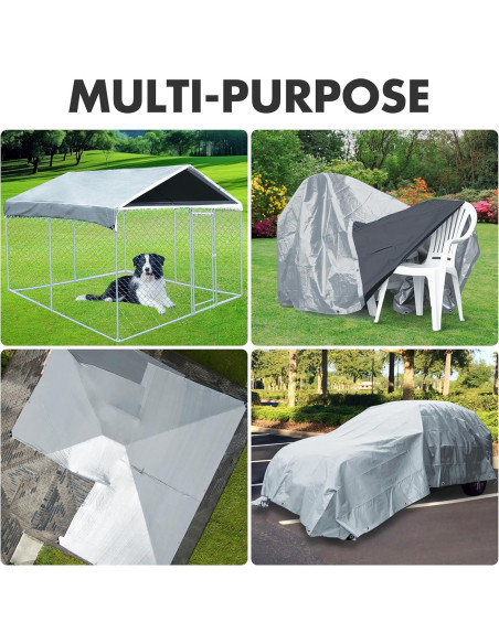 Lona Impermeable MVPNET 3x3.6m Resistente UV y al Desgarro