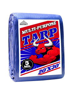 Lona Impermeable MVPNET 6.1x9.1m Azul 5mil UV Resistente