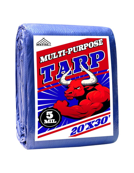 Lona Impermeable MVPNET 6.1x9.1m Azul 5mil UV Resistente