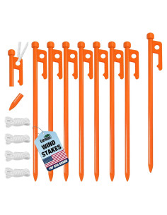 Estacas de Acero Pesadas Eurmax 25.4 cm para Camping - 8 Piezas