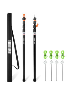 Postes de Lona Telescópicos CAMULAND 87.6-279.4 cm para Camping