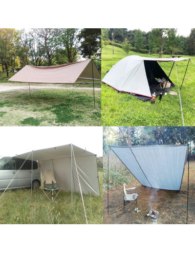 Postes ajustables para toldo Hibinew HB - Acero 190.5 cm