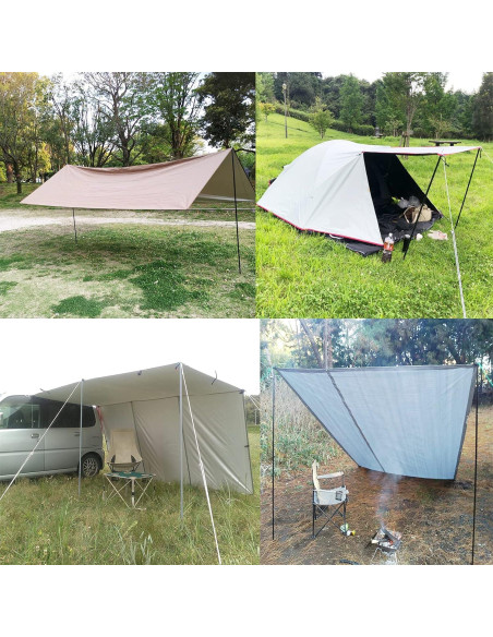 Postes ajustables para toldo Hibinew HB - Acero 190.5 cm