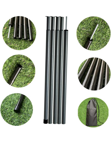 Postes ajustables para toldo Hibinew HB - Acero 190.5 cm