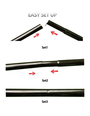 Postes ajustables para toldo Hibinew HB - Acero 190.5 cm